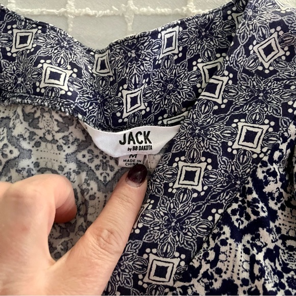 JACK by BB Dakota Printed Ruched Waist Dress - Picture 3 of 4